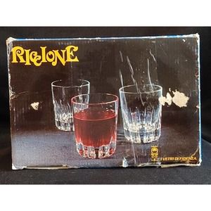 Set of 6 Liquor Cocktail Glasses Ricclone Vetri Di Fidenza Bicchieri Excelsior